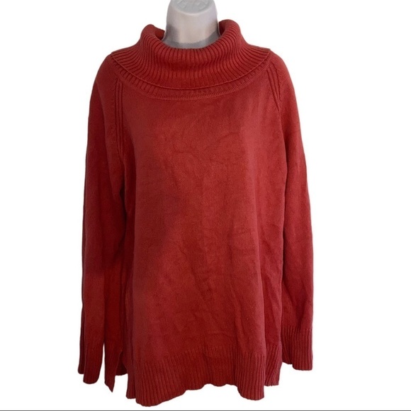Coldwater Creek Sweaters - Coldwater Creek Cowl Neck Sweater L Orange